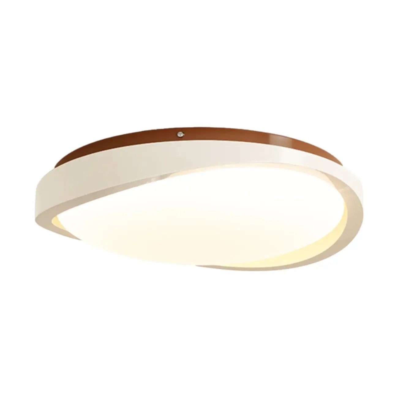 Plafonnier LED rond blanc moderne à intensité variable, encastré