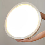 Plafonnier LED rond blanc moderne à intensité variable, encastré