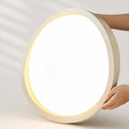 Plafonnier LED rond blanc moderne à intensité variable, encastré