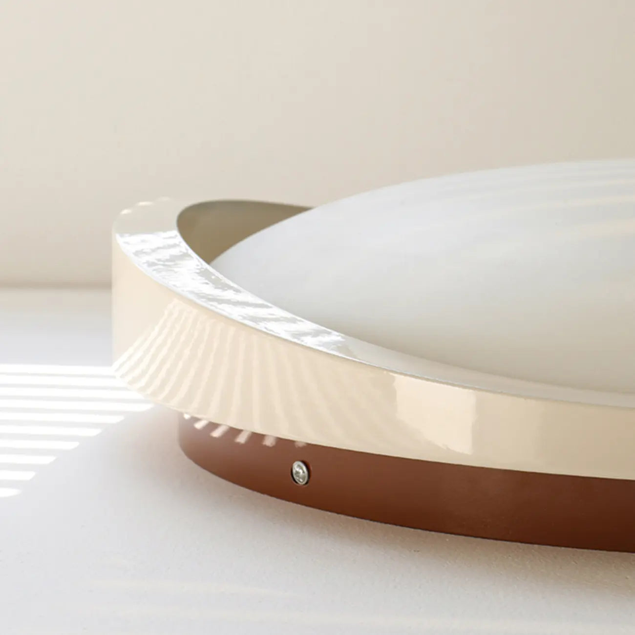 Plafonnier LED rond blanc moderne à intensité variable, encastré