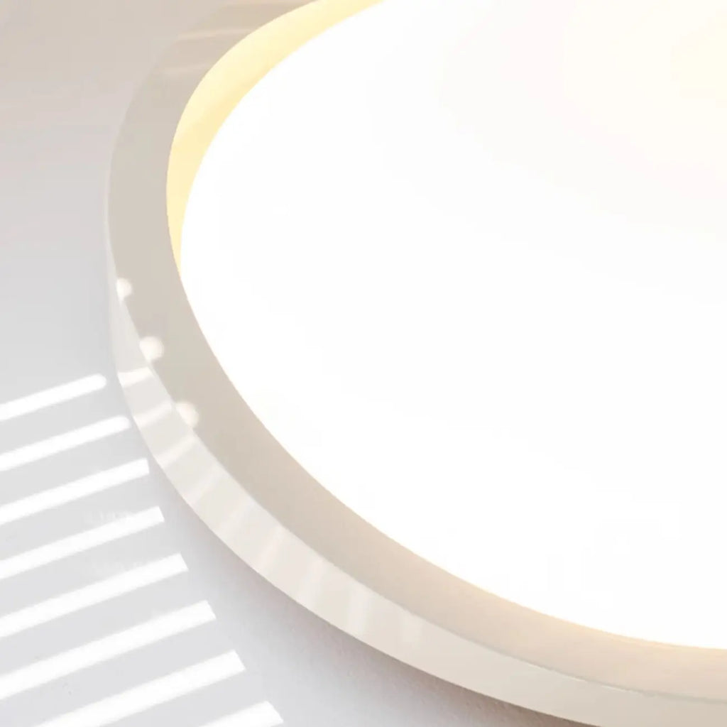 Plafonnier LED rond blanc moderne à intensité variable, encastré