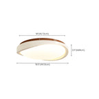 Plafonnier LED rond blanc moderne à intensité variable, encastré