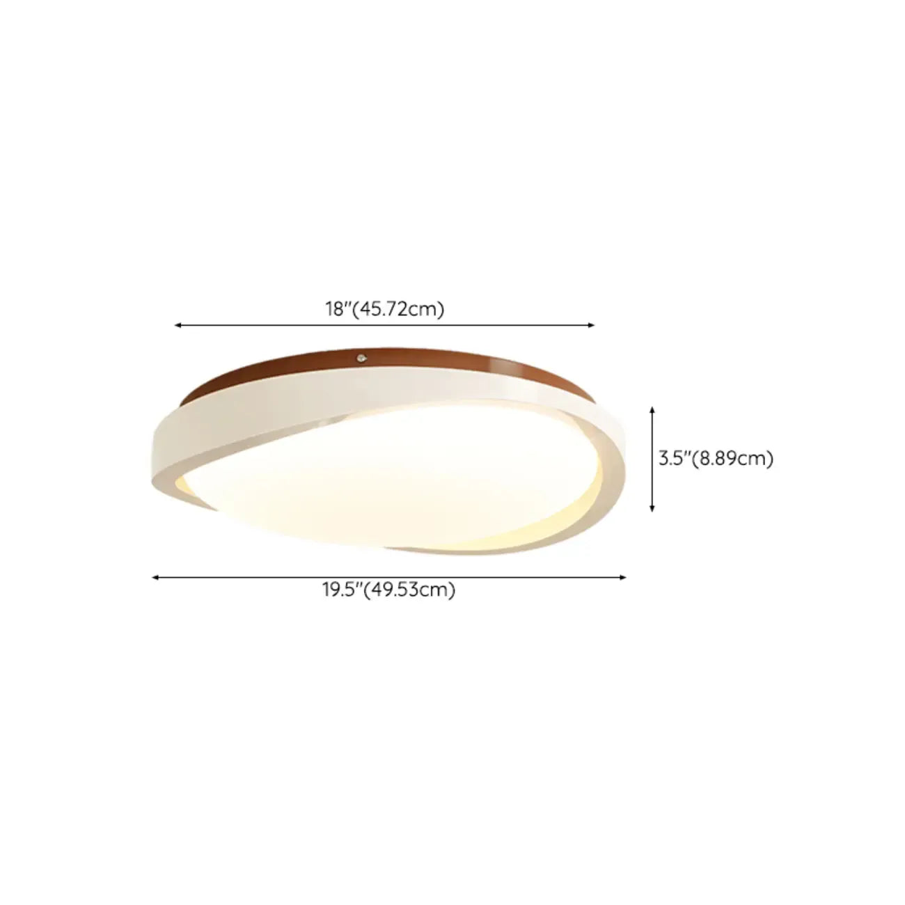 Plafonnier LED rond blanc moderne à intensité variable, encastré