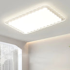 Plafonnier rectangulaire moderne blanc artistique