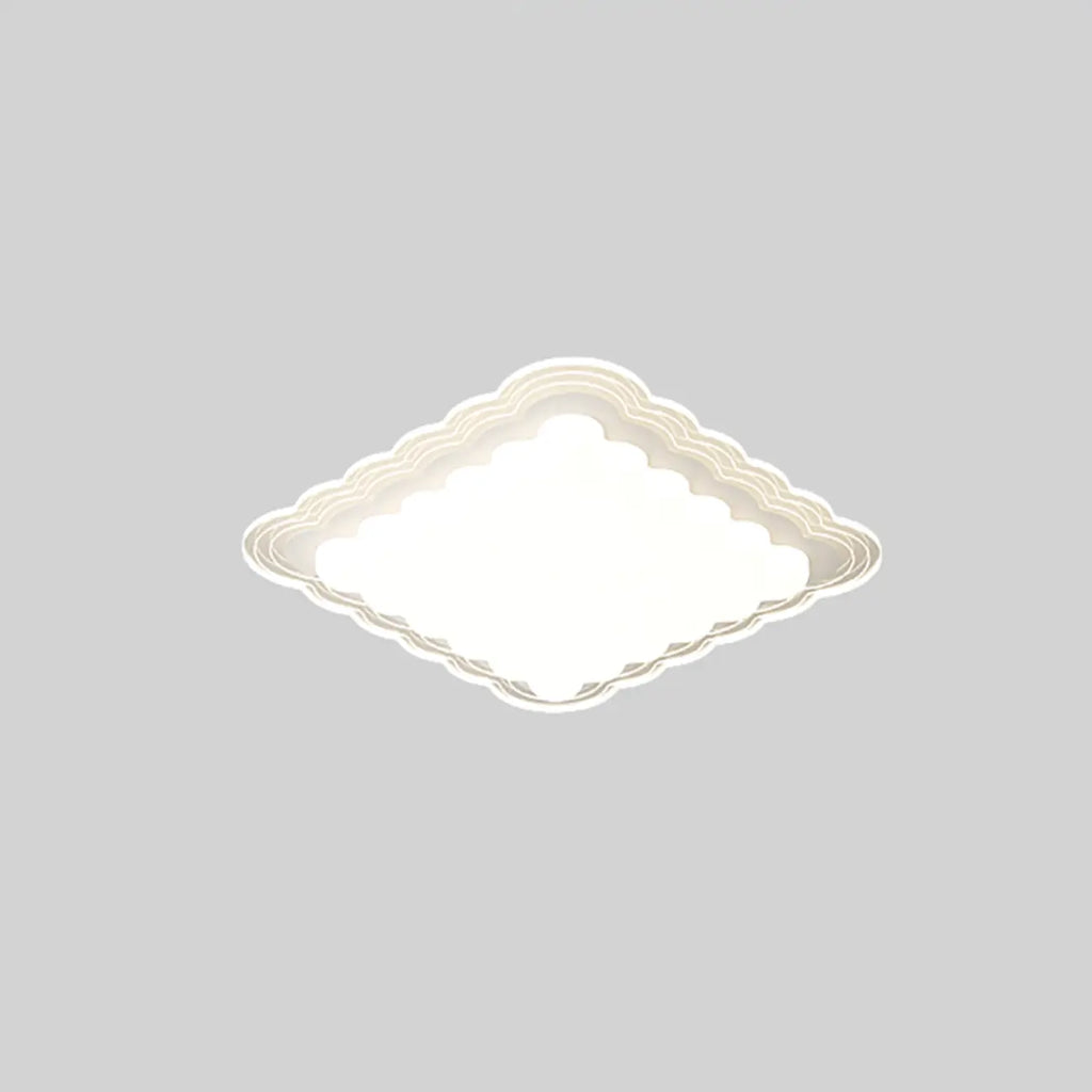 Plafonnier rectangulaire moderne blanc artistique