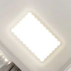 Plafonnier rectangulaire moderne blanc artistique