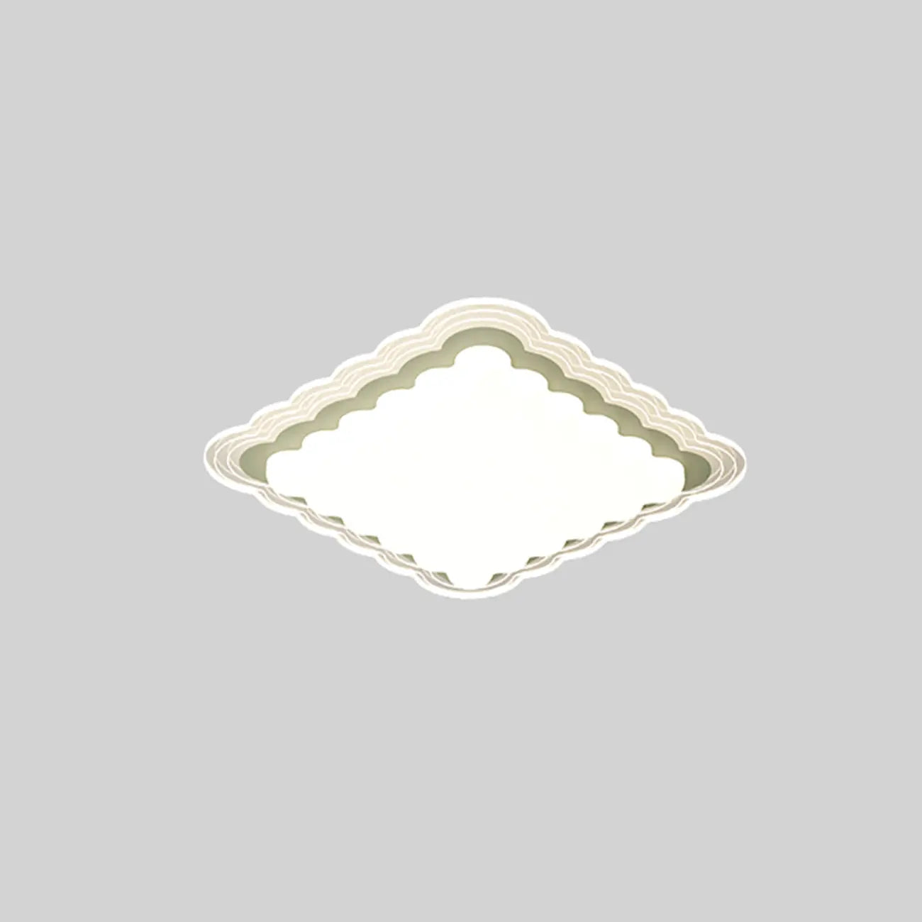 Plafonnier rectangulaire moderne blanc artistique