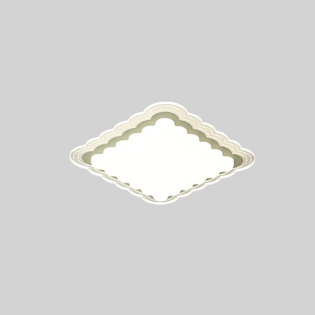 Plafonnier rectangulaire moderne blanc artistique