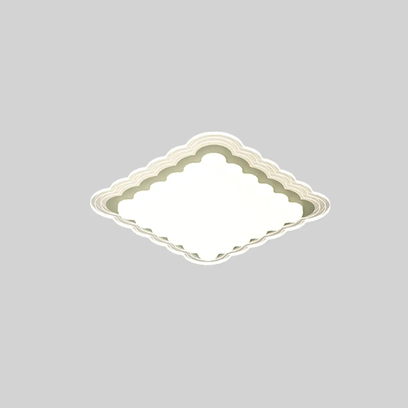 Plafonnier rectangulaire moderne blanc artistique