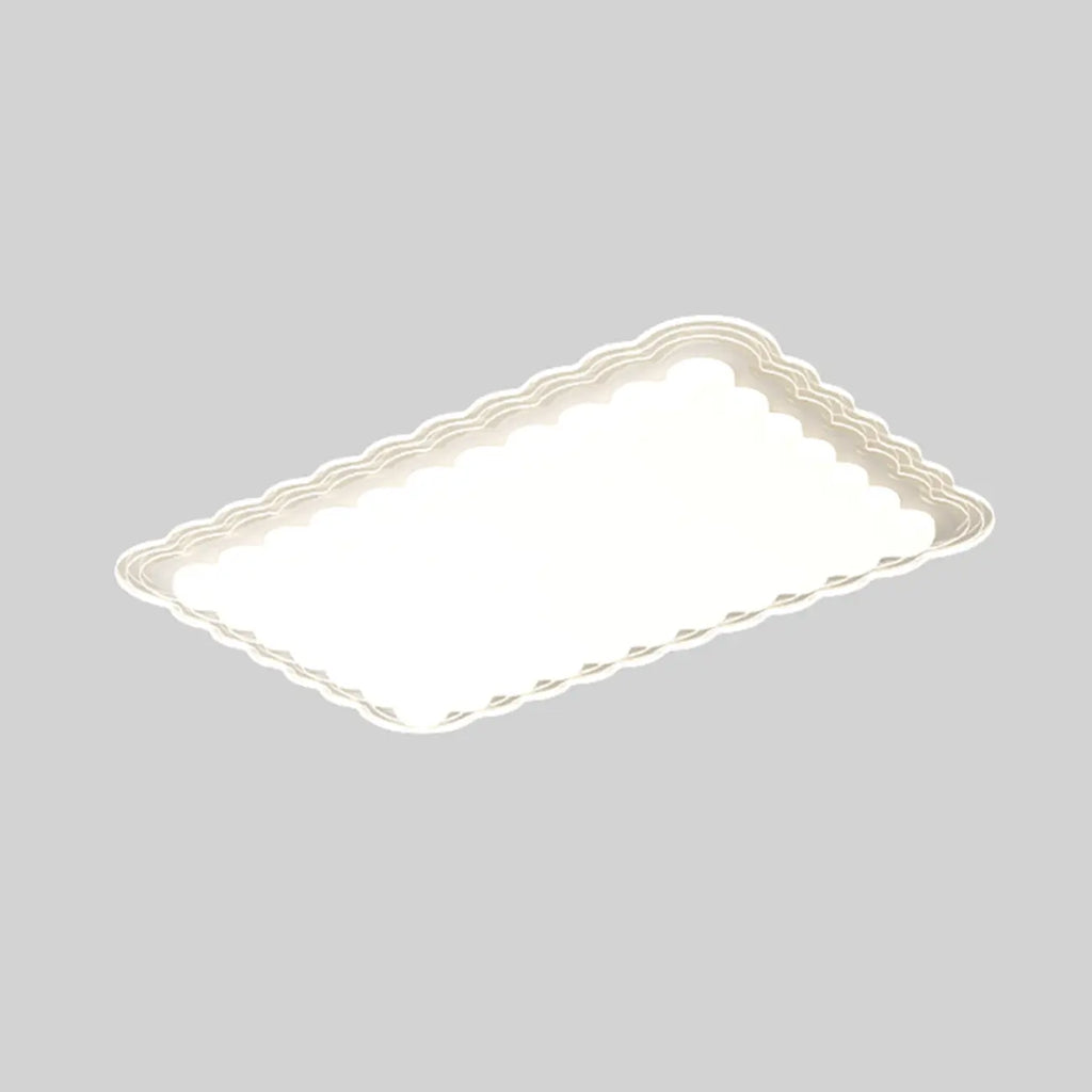 Plafonnier rectangulaire moderne blanc artistique