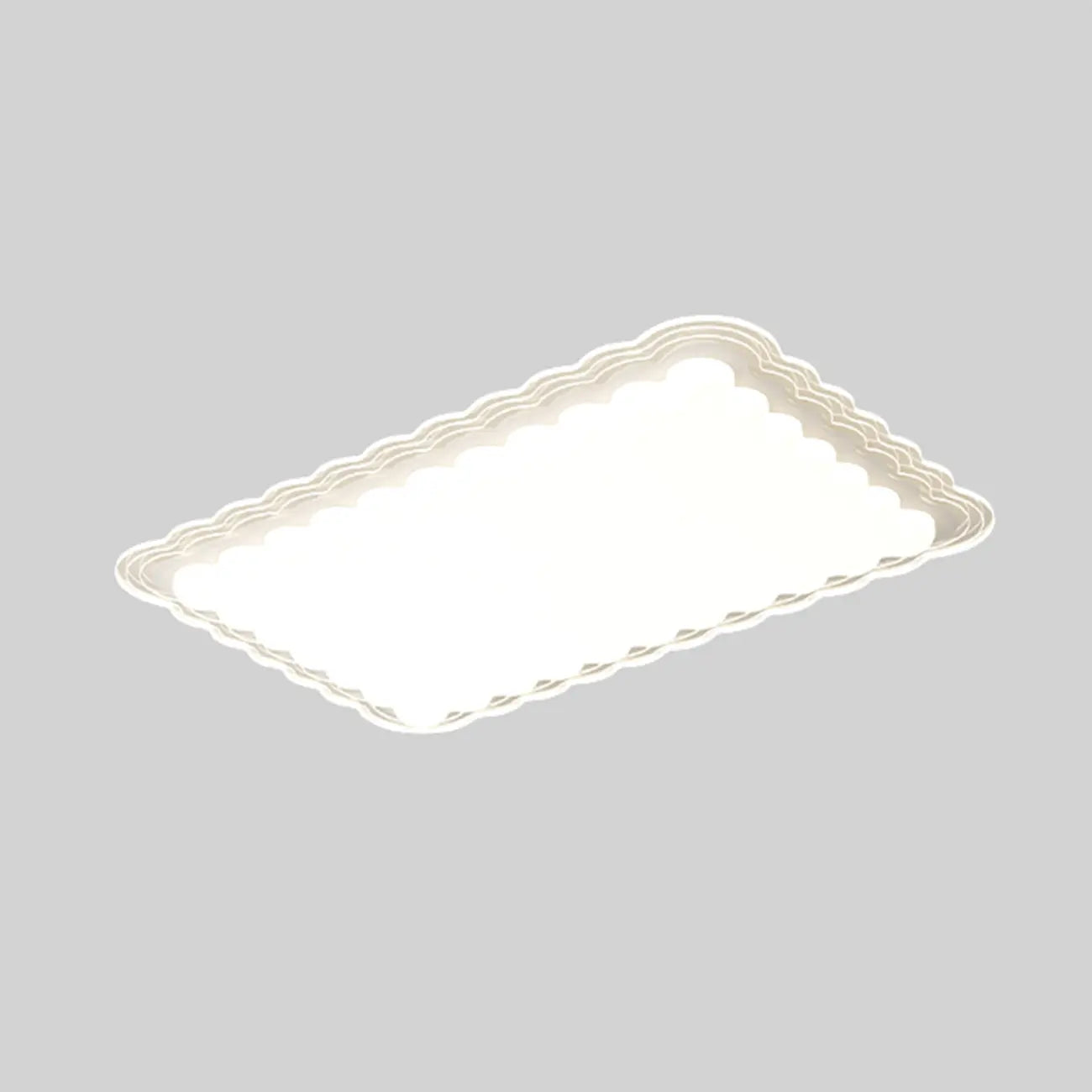 Plafonnier rectangulaire moderne blanc artistique