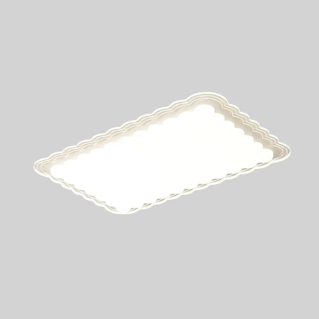 Plafonnier rectangulaire moderne blanc artistique