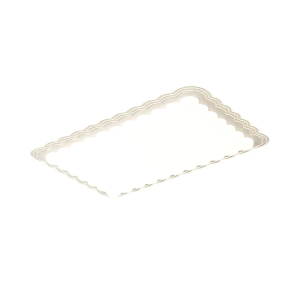 Plafonnier rectangulaire moderne blanc artistique