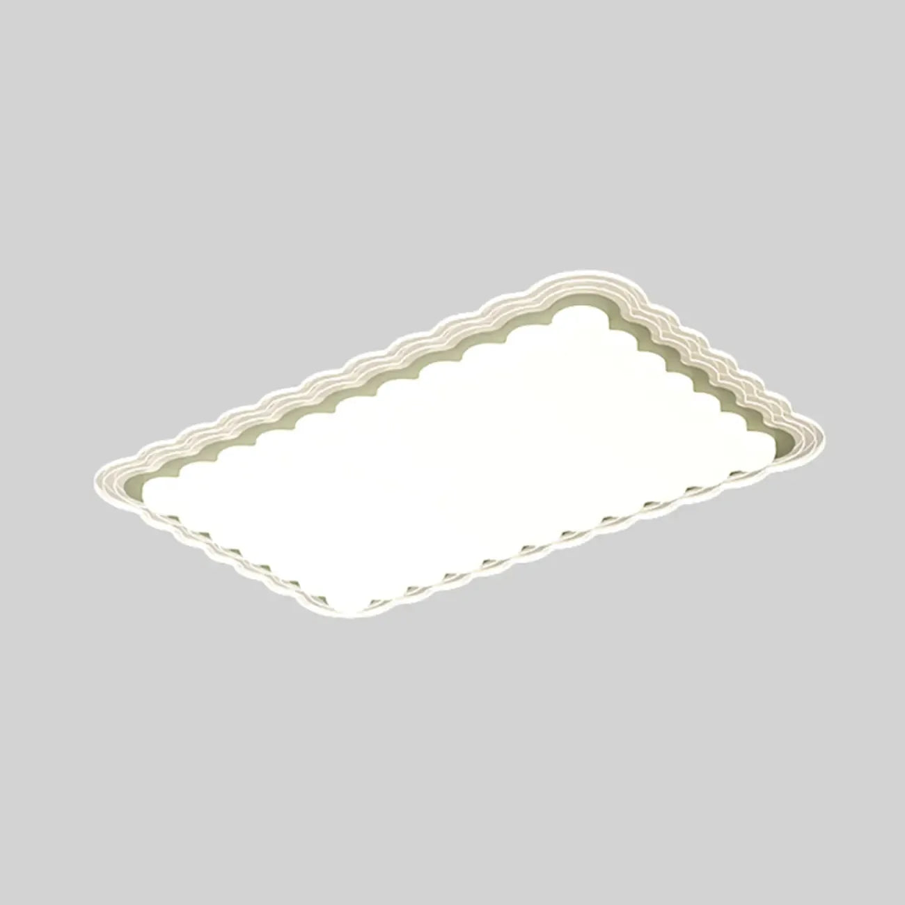 Plafonnier rectangulaire moderne blanc artistique