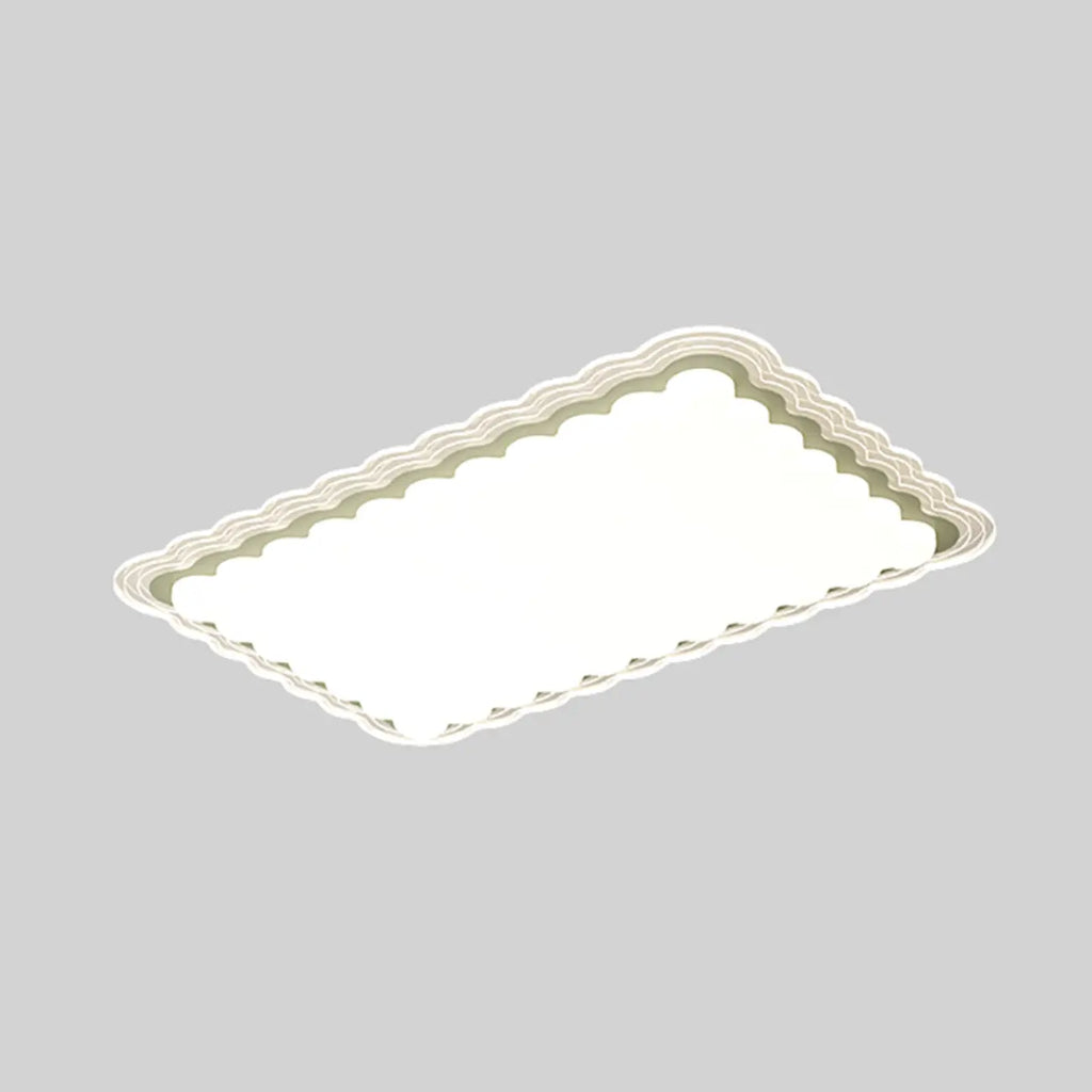 Plafonnier rectangulaire moderne blanc artistique