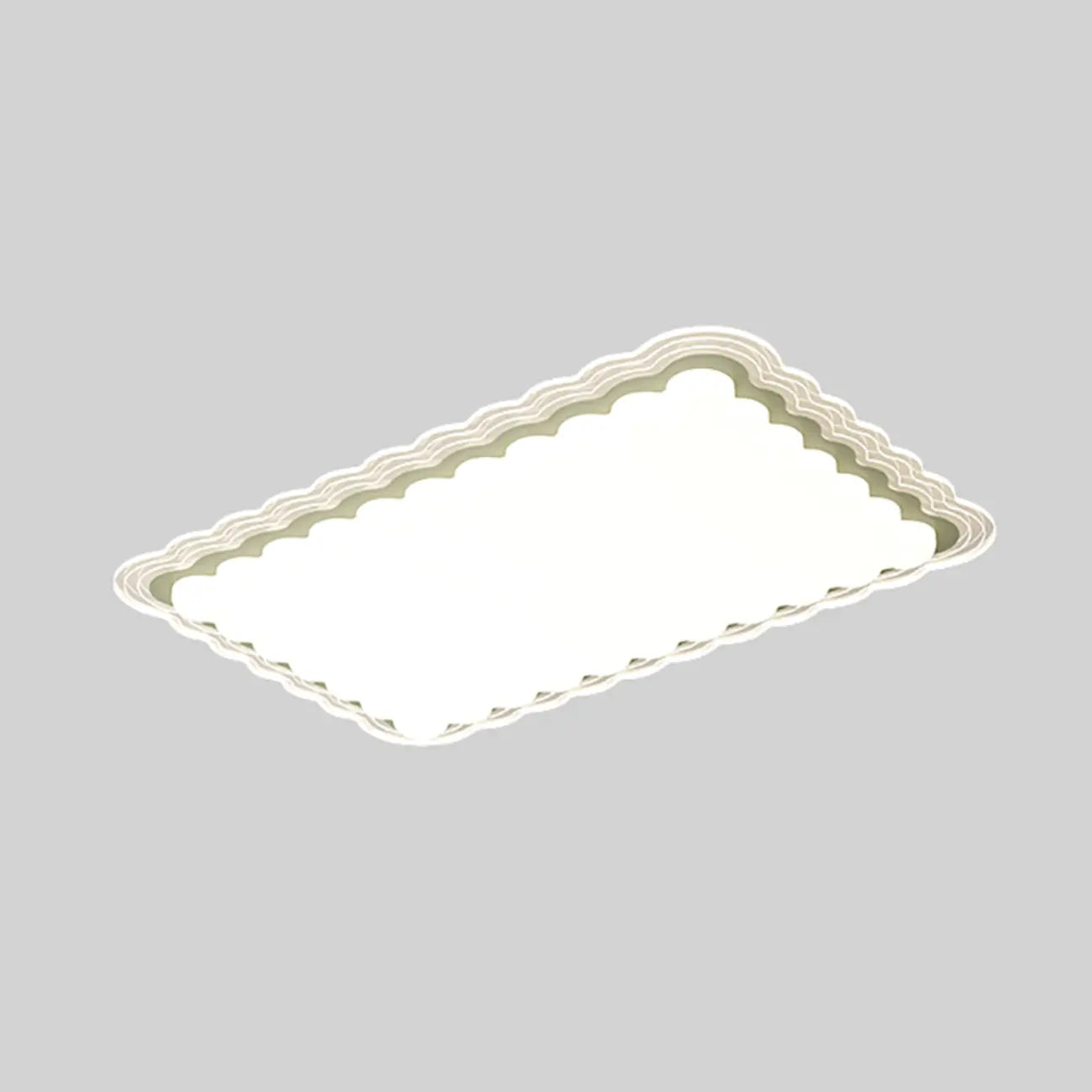 Plafonnier rectangulaire moderne blanc artistique
