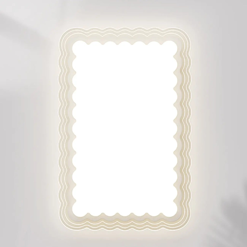 Plafonnier rectangulaire moderne blanc artistique