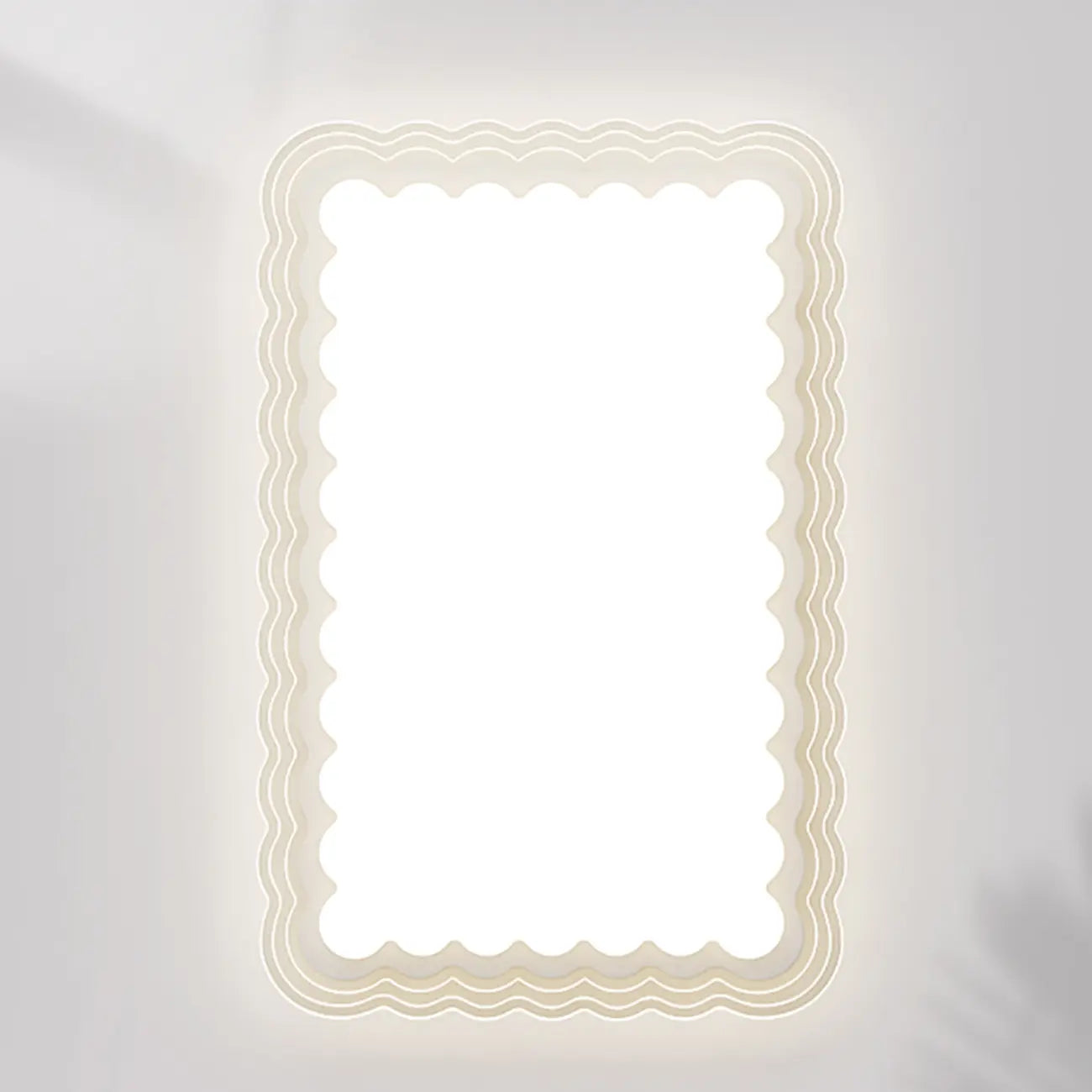 Plafonnier rectangulaire moderne blanc artistique