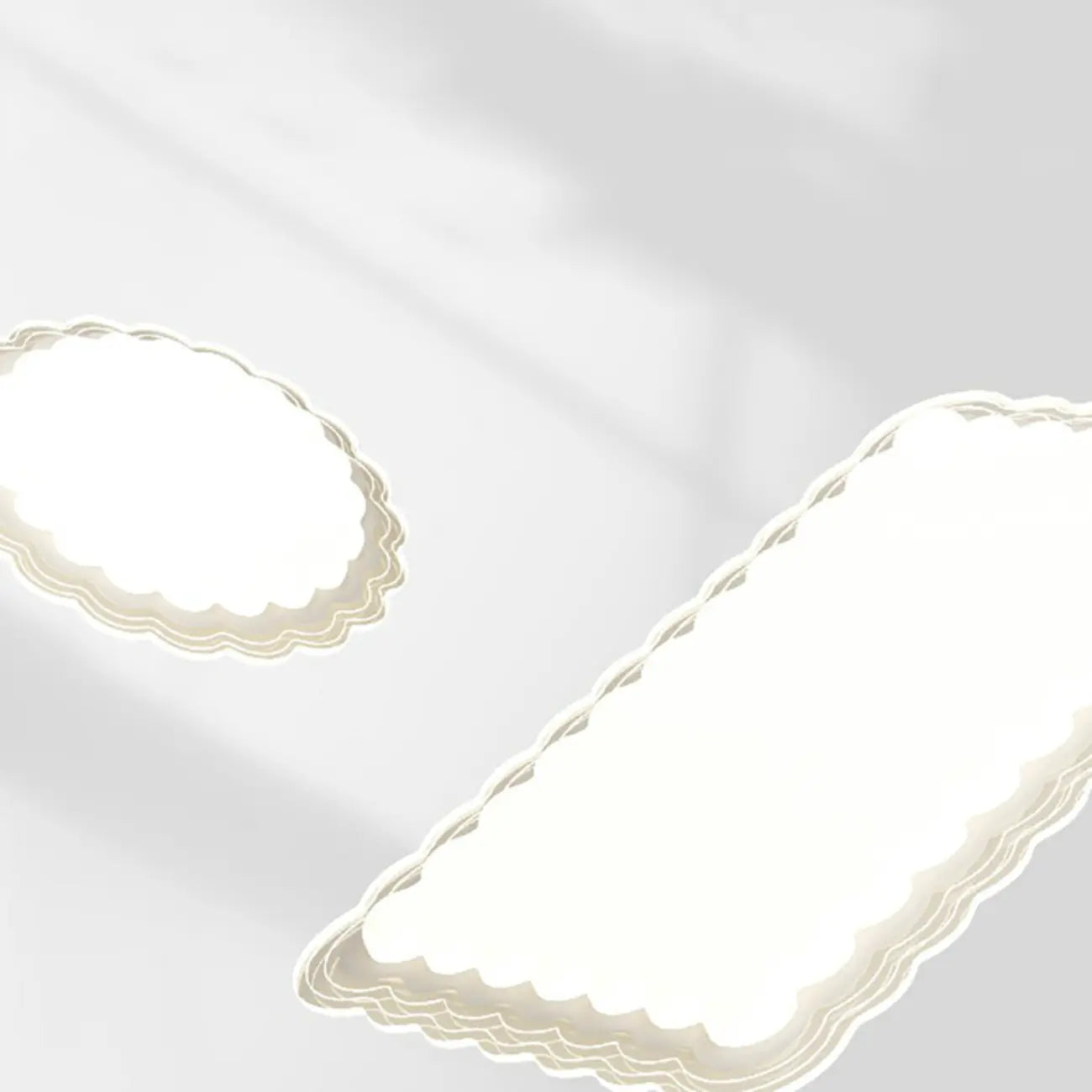 Plafonnier rectangulaire moderne blanc artistique