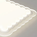 Plafonnier rectangulaire moderne blanc artistique