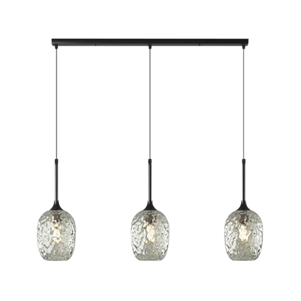 Lampade a sospensione regolabili a 3 luci in vetro per cucina
