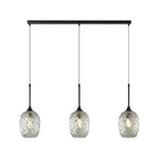 Lampade a sospensione regolabili a 3 luci in vetro per cucina