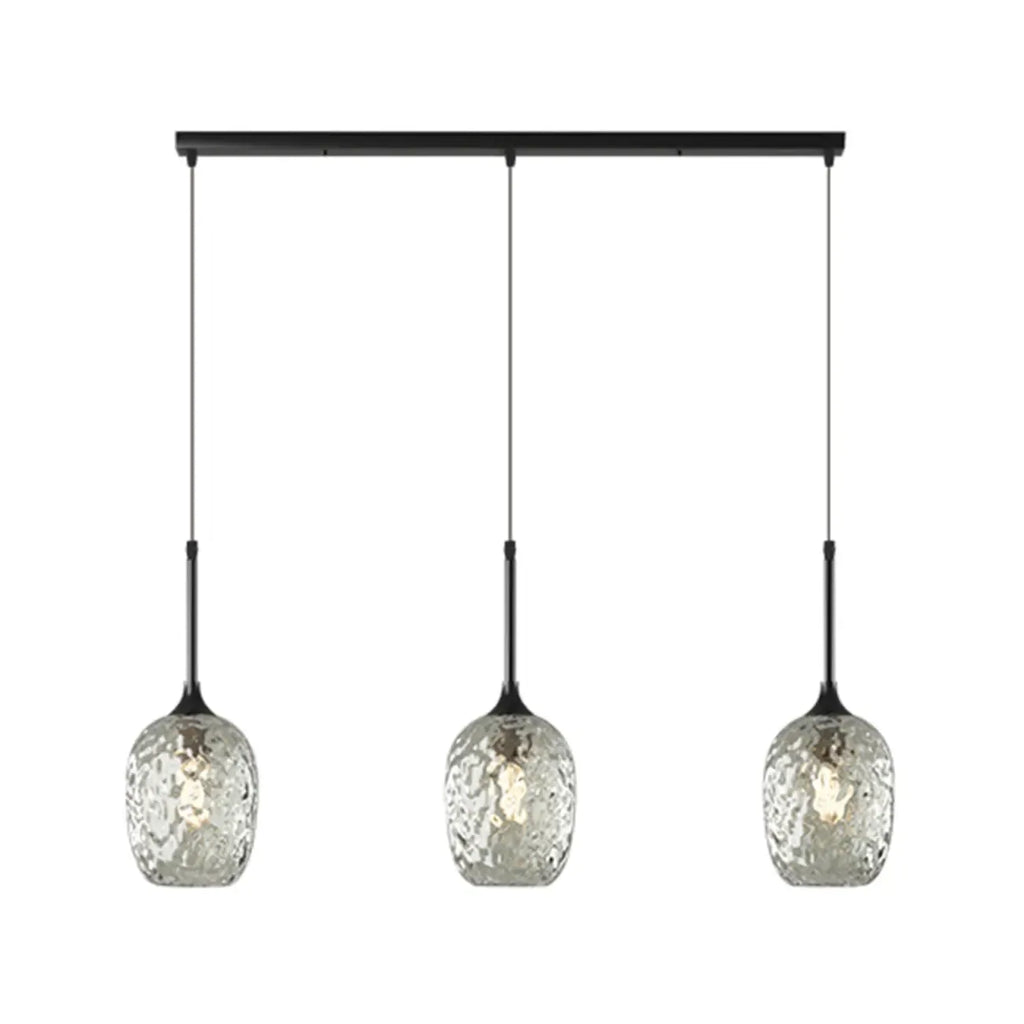 Lampade a sospensione regolabili a 3 luci in vetro per cucina