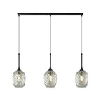Lampade a sospensione regolabili a 3 luci in vetro per cucina