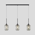 Lampade a sospensione regolabili a 3 luci in vetro per cucina