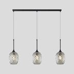 Lampade a sospensione regolabili a 3 luci in vetro per cucina