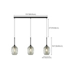 Lampade a sospensione regolabili a 3 luci in vetro per cucina