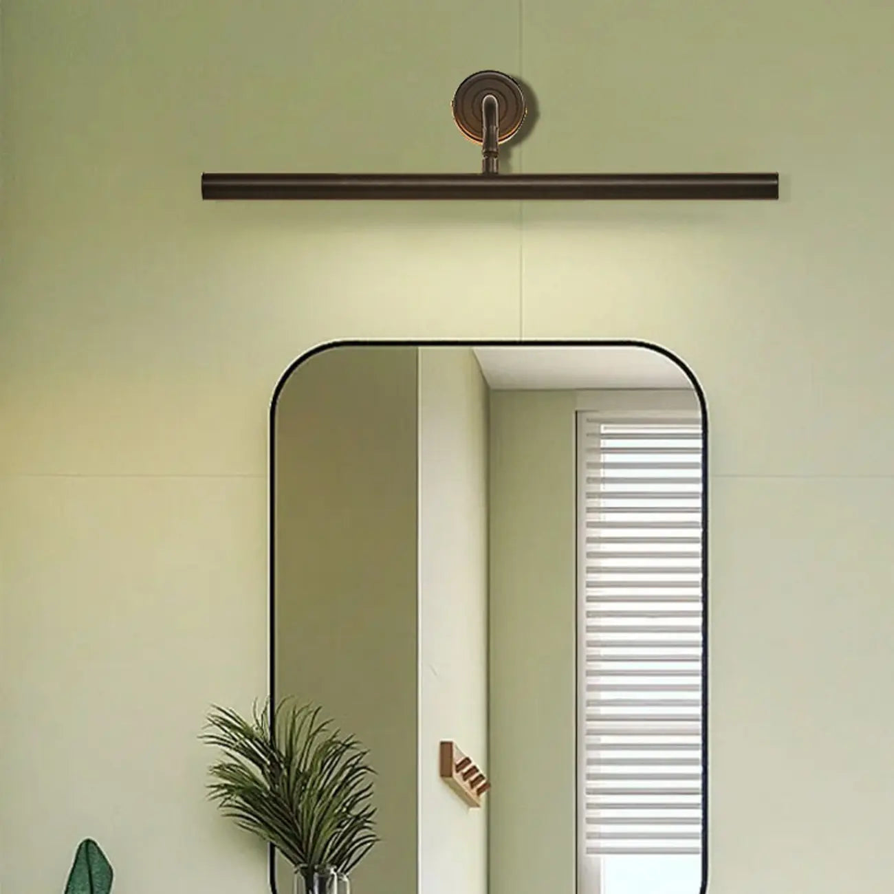 Abat-jour moderne en métal noir pour lampe de salle de bain à LED