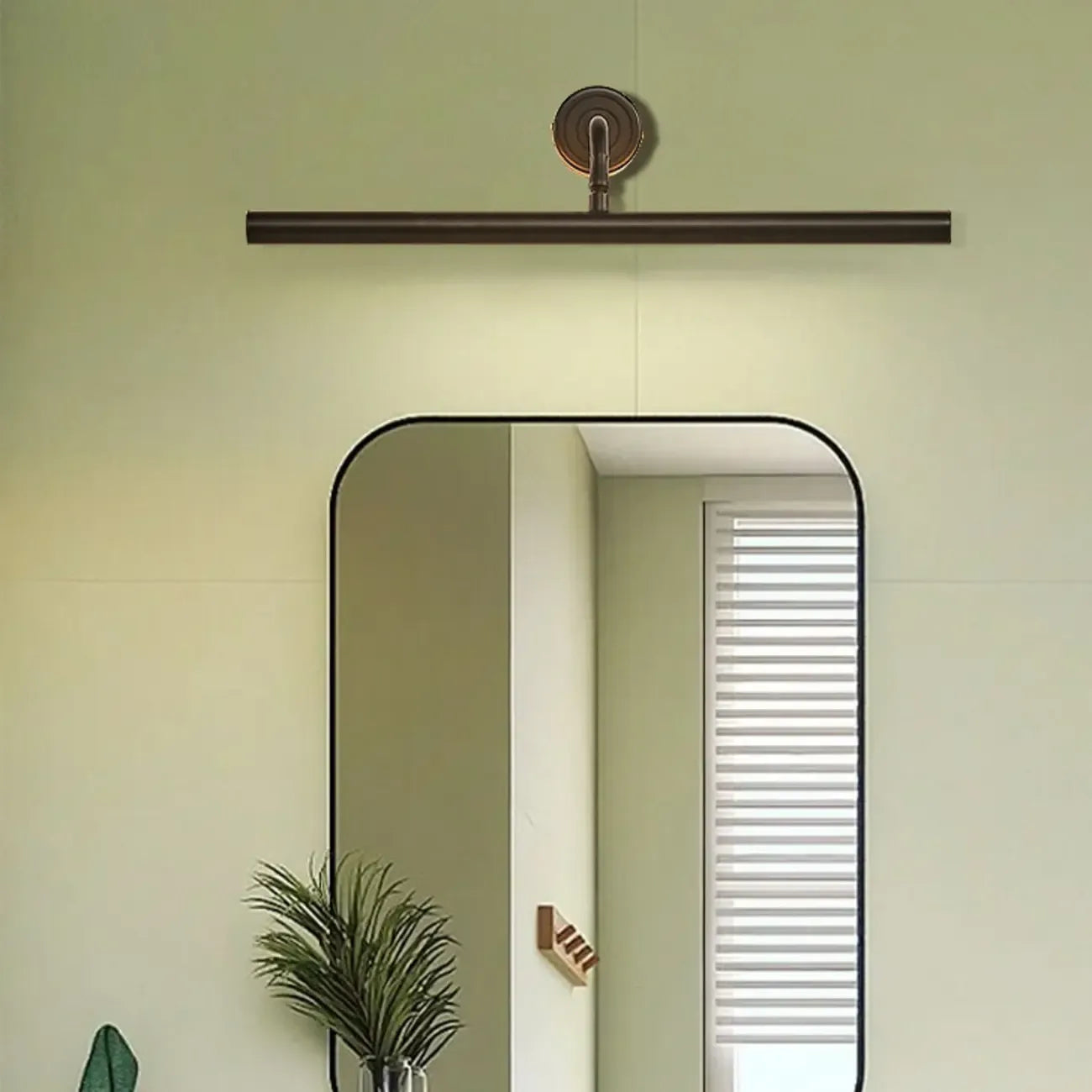 Abat-jour moderne en métal noir pour lampe de salle de bain à LED