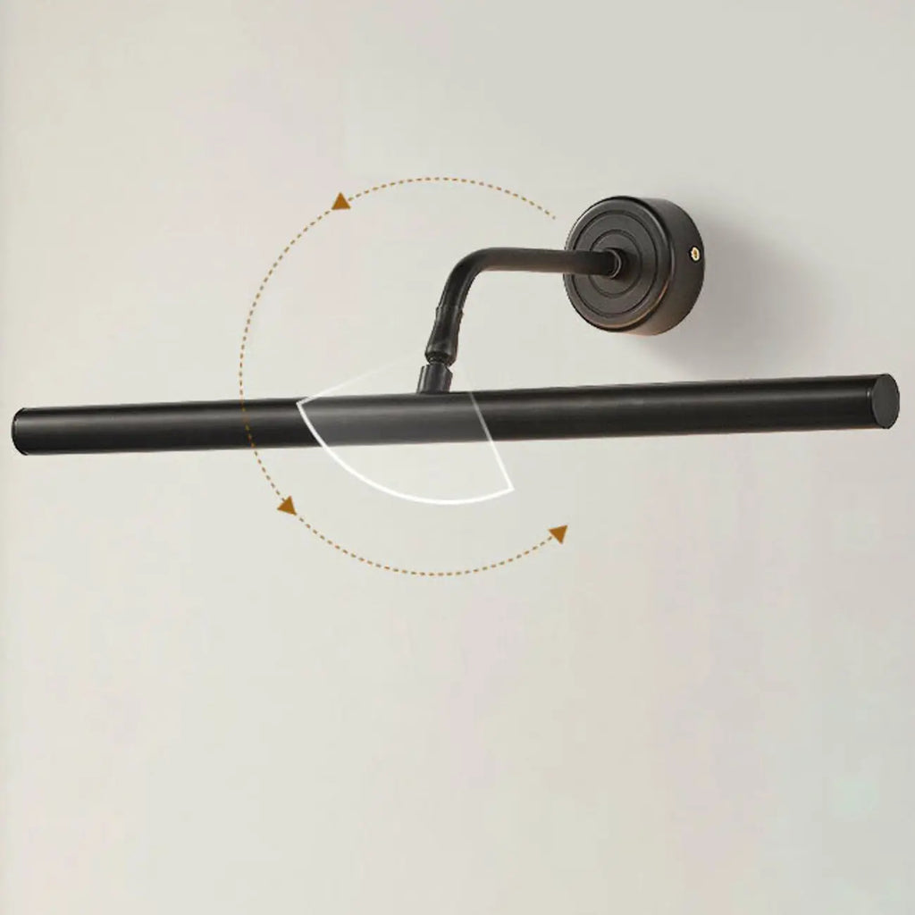 Abat-jour moderne en métal noir pour lampe de salle de bain à LED
