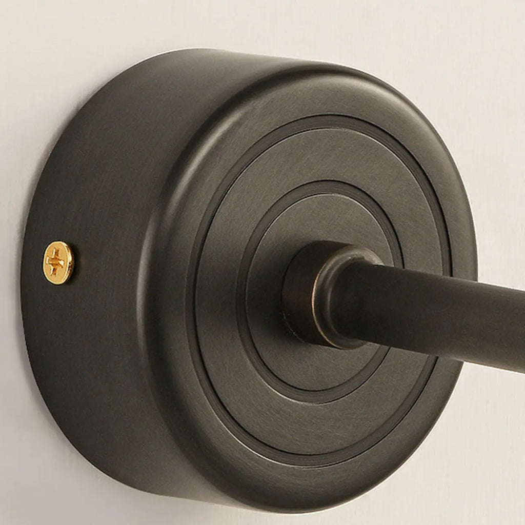 Abat-jour moderne en métal noir pour lampe de salle de bain à LED