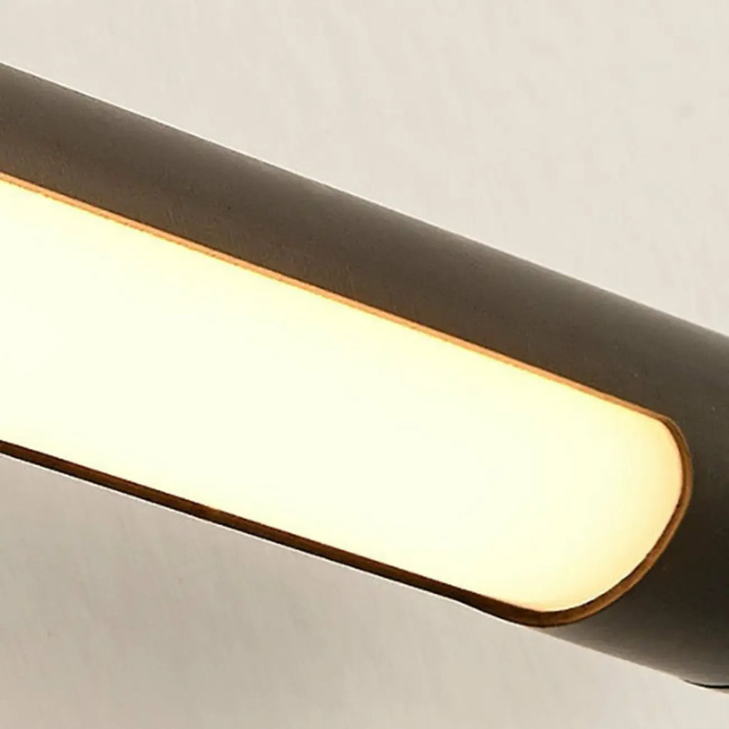 Abat-jour moderne en métal noir pour lampe de salle de bain à LED
