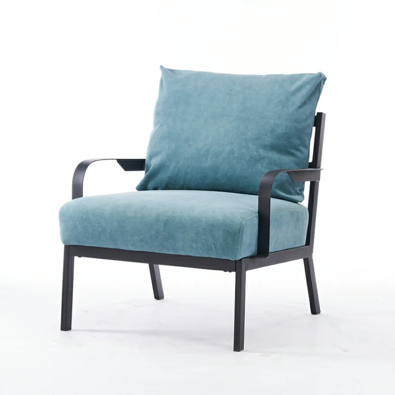 Fauteuil moderne en tissu et métal beige, design ergonomique
