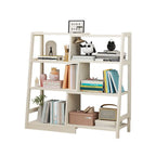 Libreria a Scala Aperta a 5 Ripiani in Legno di Noce
