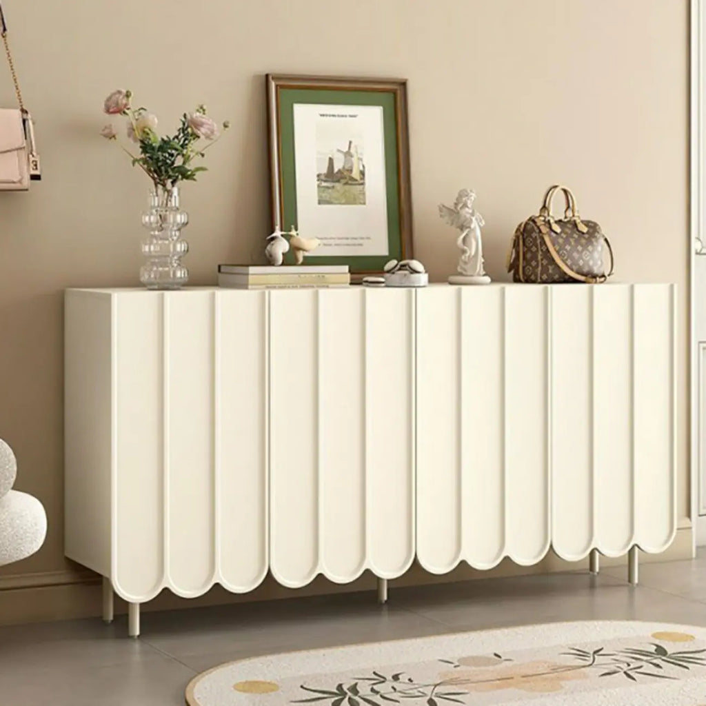 Meuble à chaussures d'entrée moderne, grand format, en bois beige, réglable