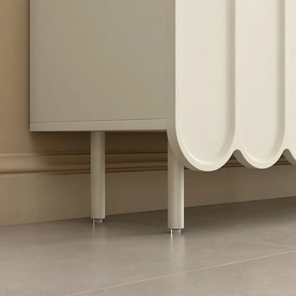 Meuble à chaussures d'entrée moderne, grand format, en bois beige, réglable