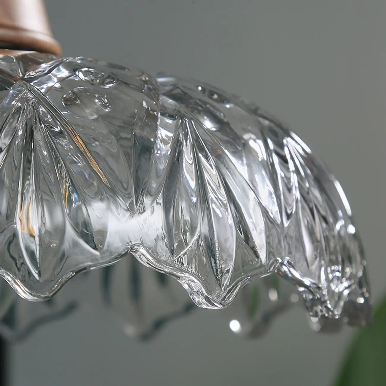Lampada a Sospensione Regolabile in Vetro a Forma di Fiore per Soggiorno