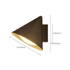 Applique murale extérieure minimaliste conique en métal noir certifiée LEED