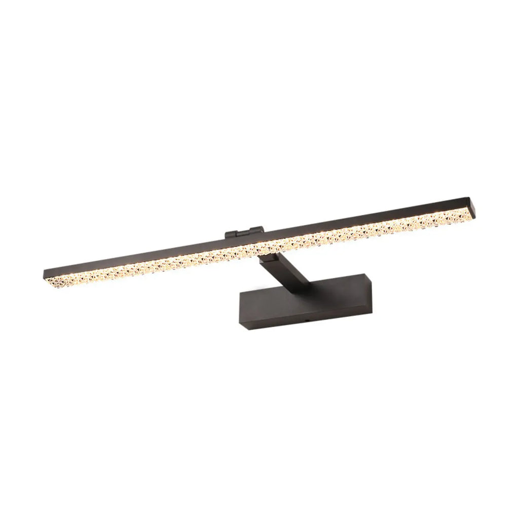 Applique murale LED noire élégante avec abat-jour en acrylique pour salle de bain
