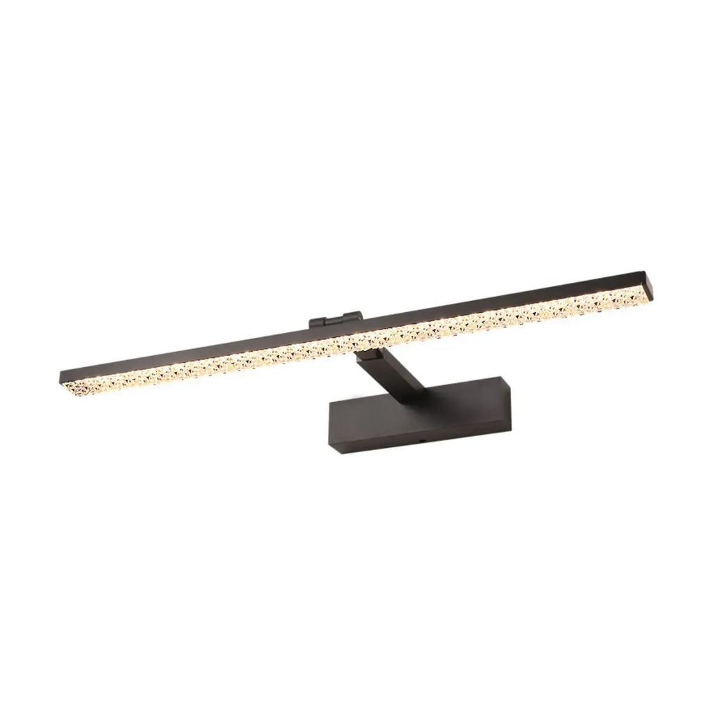 Applique murale LED noire élégante avec abat-jour en acrylique pour salle de bain