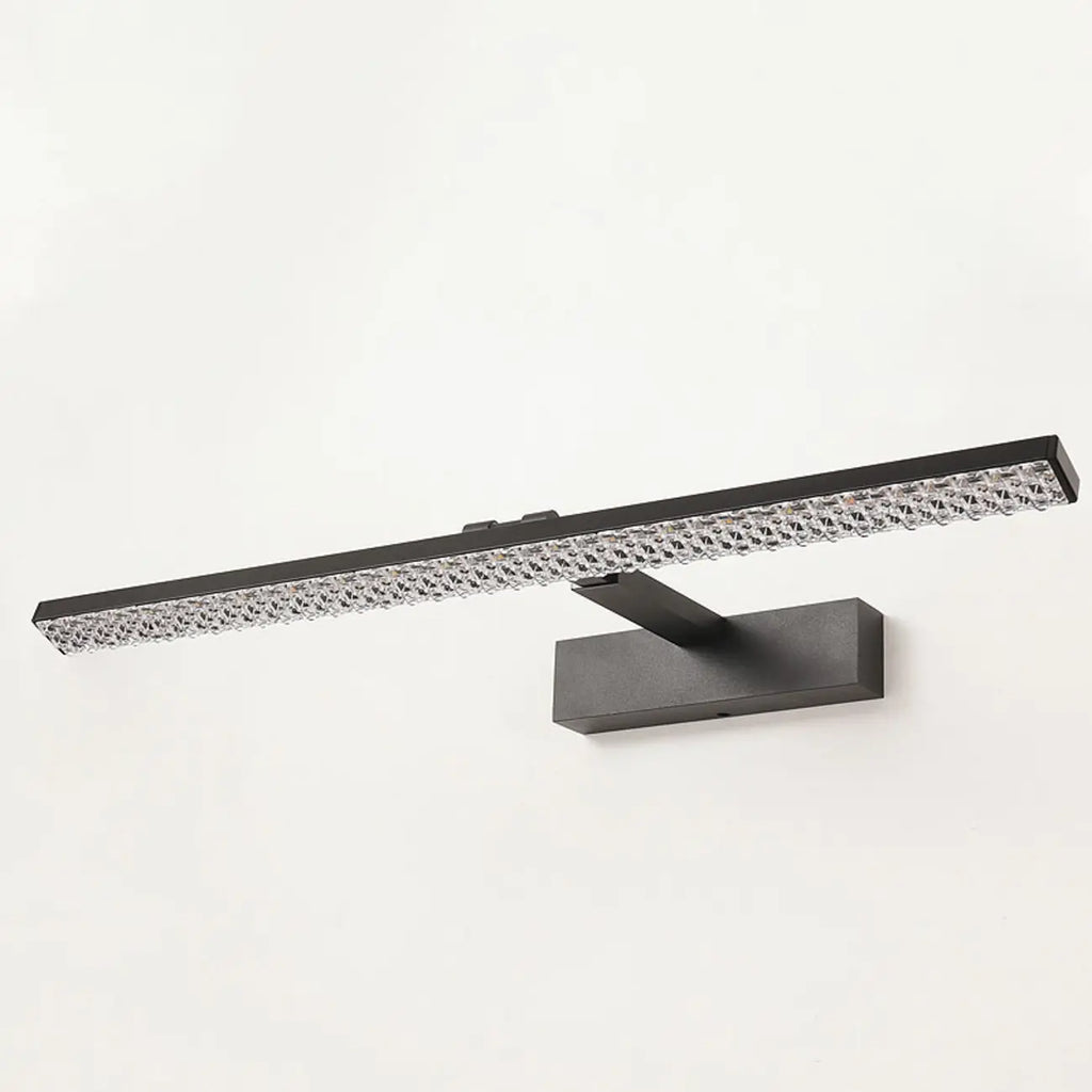 Applique murale LED noire élégante avec abat-jour en acrylique pour salle de bain