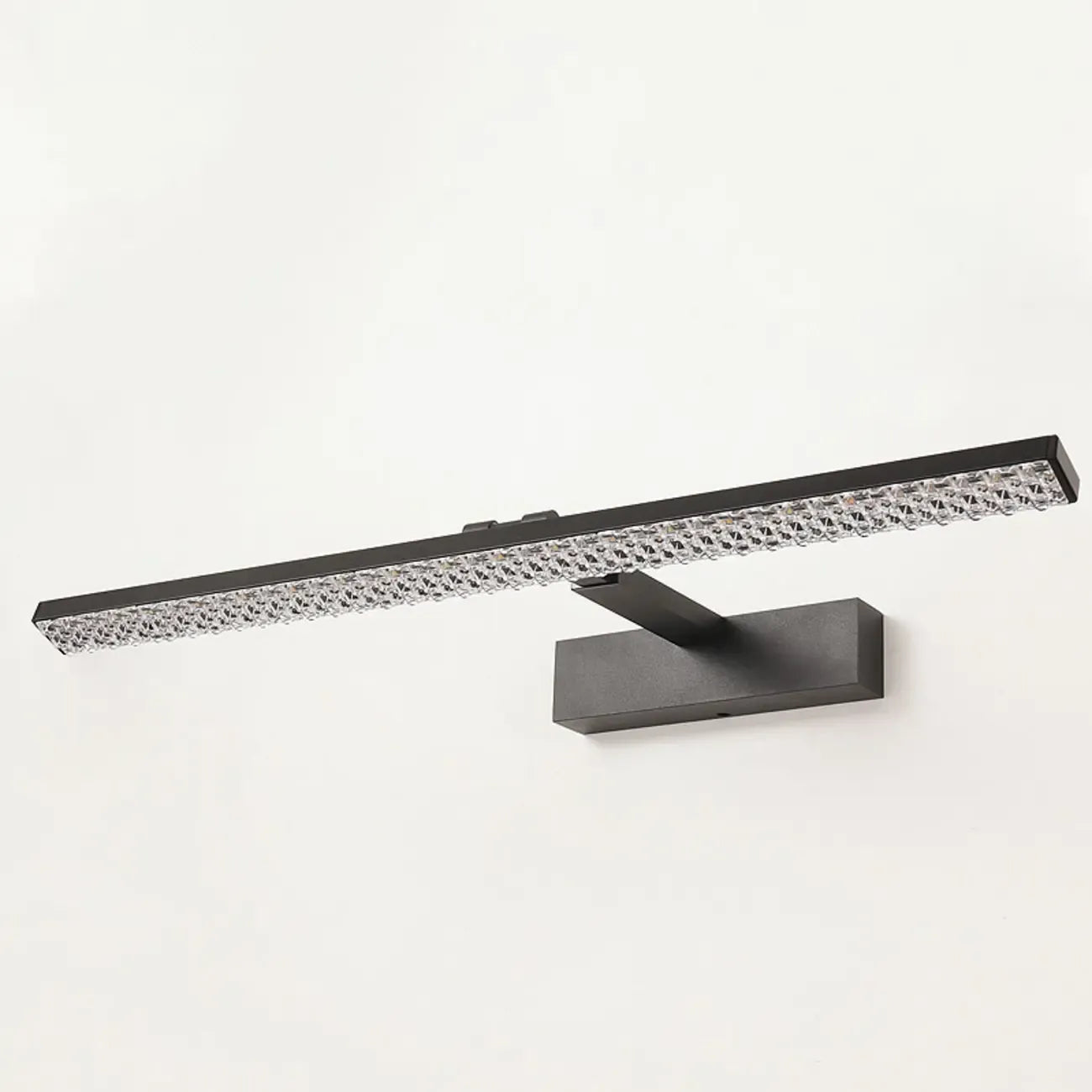 Applique murale LED noire élégante avec abat-jour en acrylique pour salle de bain