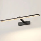 Applique murale LED noire élégante avec abat-jour en acrylique pour salle de bain