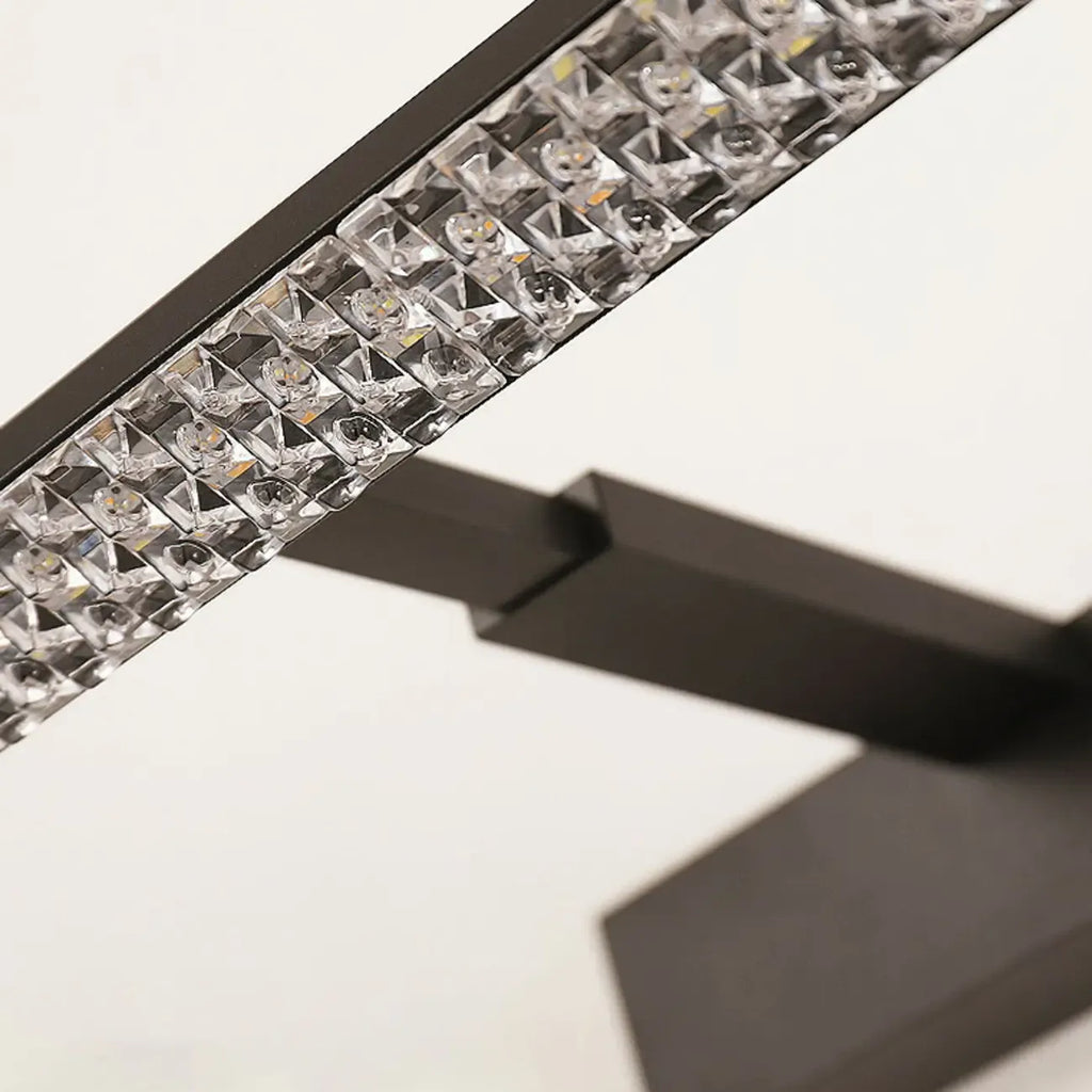Applique murale LED noire élégante avec abat-jour en acrylique pour salle de bain
