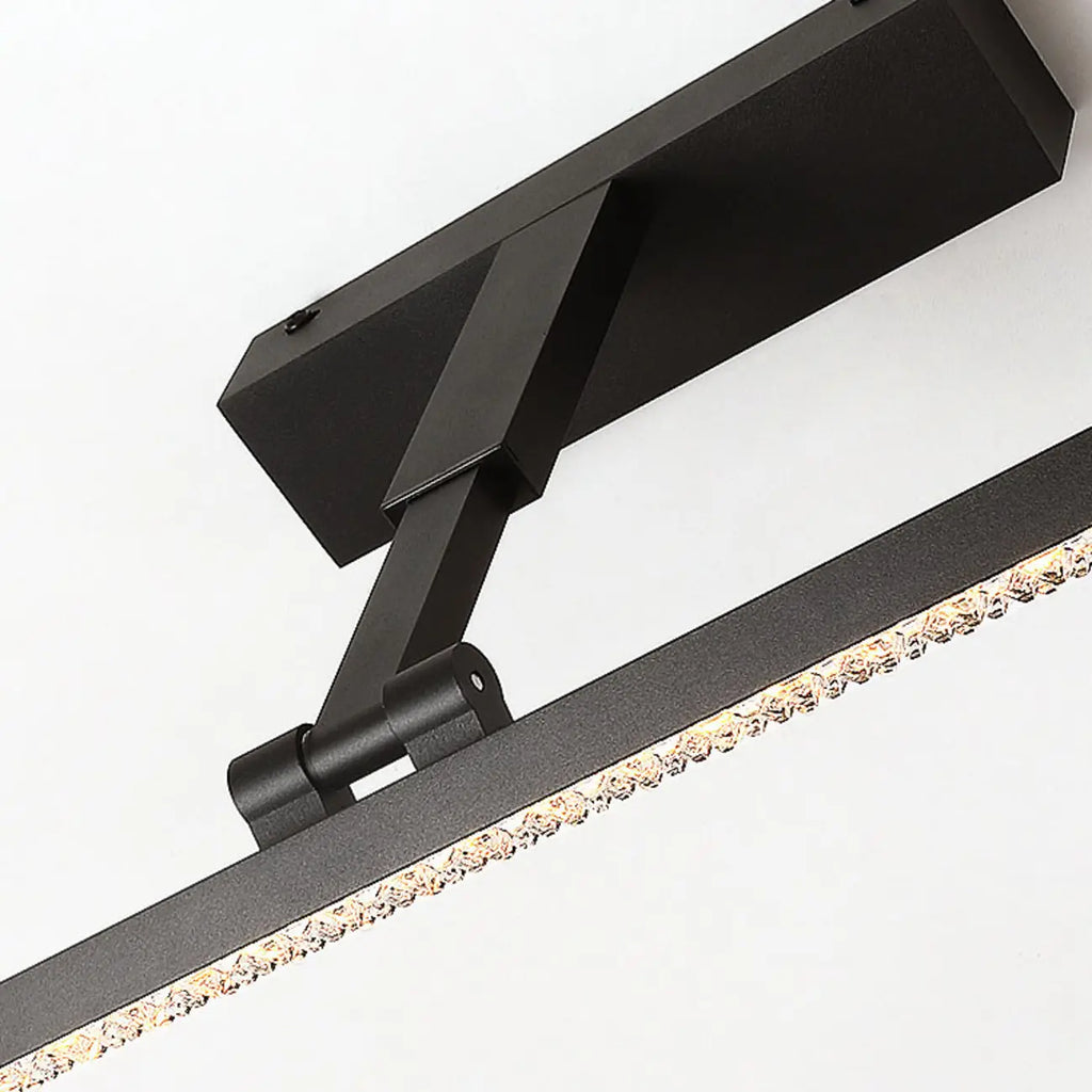 Applique murale LED noire élégante avec abat-jour en acrylique pour salle de bain