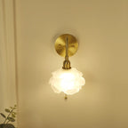 Mini applique murale LED florale avec interrupteur à chaînette pour la maison